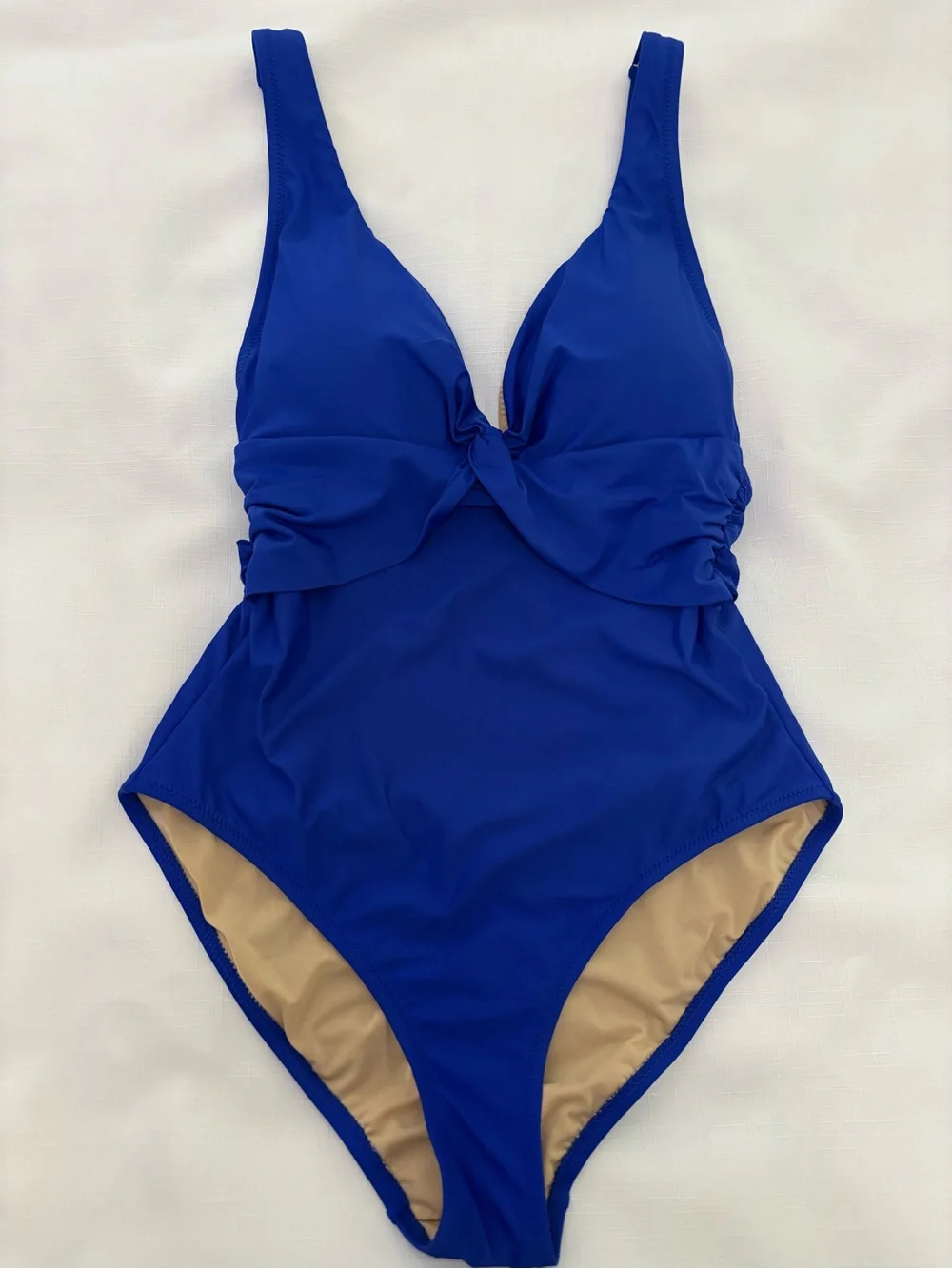 J. Crew Regal Blue Knot-Front  One-Piece Swimsuit Women Size 4